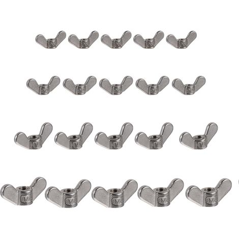 20 Pièces Écrou à Aile en Acier Inoxydable, Kit M4 M5 M6 M8 (1/5)