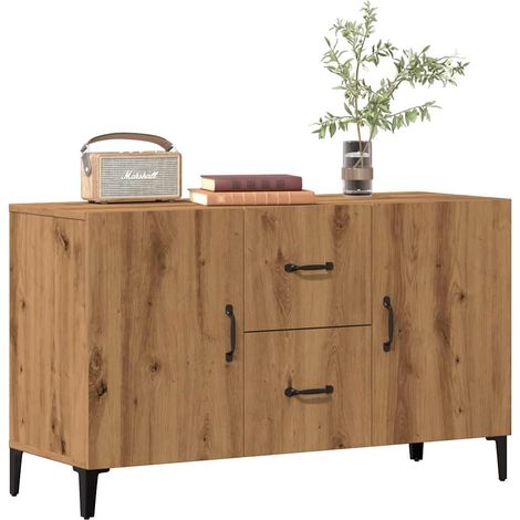 Aparador de madera de ingeniería roble artisan 100x36x60 cm vidaXL (1/5)