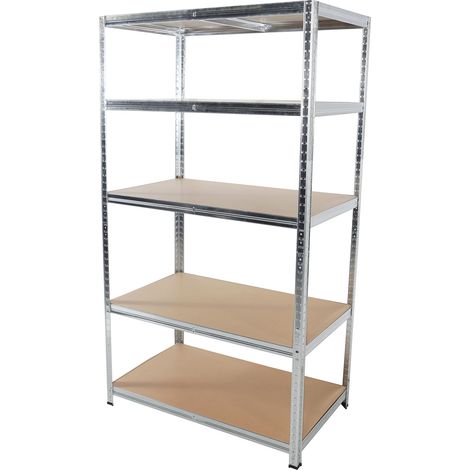 Linder Exclusiv Steckregal, Werkstattregal,Schwerlastregal, Lagerregal, Metallregal 180x90x40 cm, 5 Böden, raglast gesamt 875 kg (1/5)