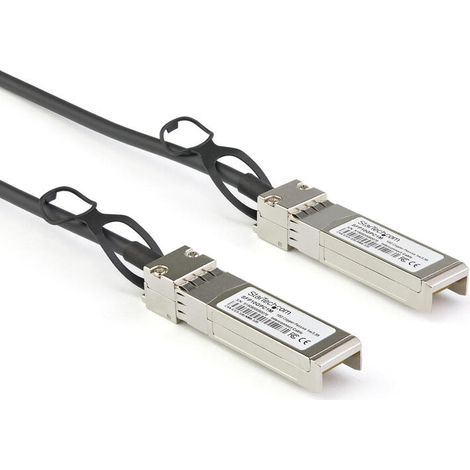 StarTech.com Cable de 1m Twinax SFP+ a SFP+ con Conexión Directa 10GbE- Compatible con DAC-SFP-10G-1M de Dell EMC - Cobre - DAC Transceptor/Mini GBIC Pasivo de Bajo Poder 10 Gbps (1/4)