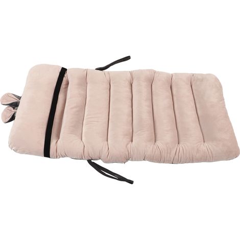 Coussin de dossier intégré pour fauteuil inclinable, en coton PP peluche, rose clair, 45 x 100 cm (1/5)