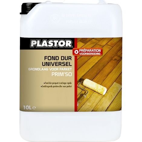 Fond dur PRO parquet & bois PLASTOR PRIM'SO bouche‑pores universel, séchage rapide Conditionnement: 10 Litres