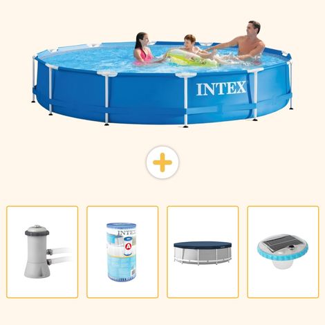 Intex Piscine Tubulaire Ronde - 366x76 cm - 5-pièces S274 (1/5)