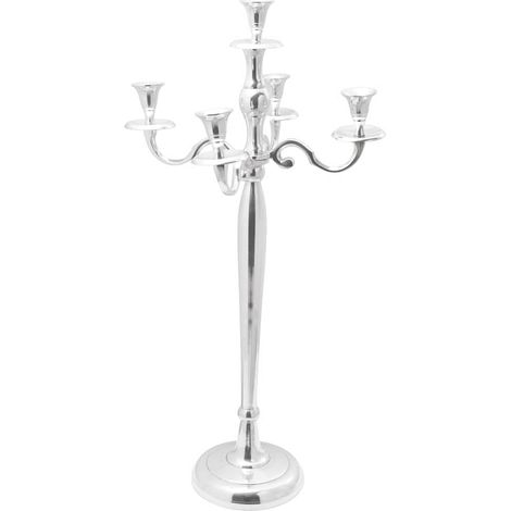 Kerzenhalter Silber 32 x 32 x 79,5 cm Aluminium (1/5)