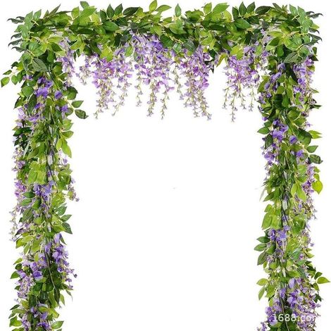 Guirlande de fleurs artificielles en glycine de 2 m (6,5 pieds) (1/5)