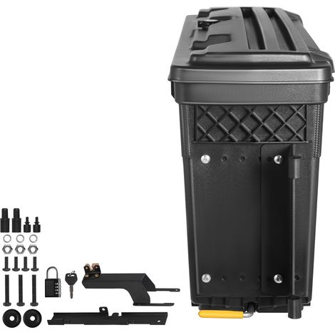 Coffre de rangement pour benne de camion Mophorn, verrouillable avec cadenas à mot de passe, 6,6 gal/25 L ABS, étanche et durable, compatible avec Ford F-150 2015-2021, côté passager (1/5)
