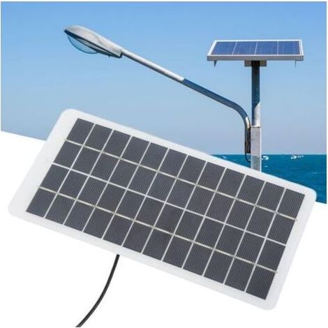 Panneau solaire 5W 12V - Module solaire portable haute efficacité polycristallin avec interface DC. Panneau chargeur solaire économe en énergie pour petits systèmes solaires