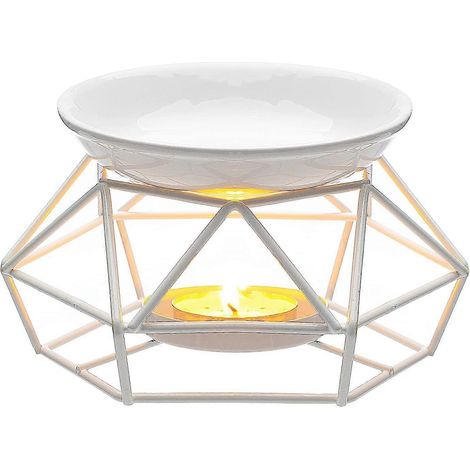 Lampe à bougie parfumée en métal avec porte-bougie chauffe-plat (1/5)