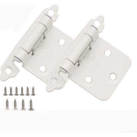 Juego de 4 bisagras de cobre antiguo para puertas de cocina, de cierre automático, con solapamiento de 1,27 cm (variable) y marco semi-oculto (F). (1/5)