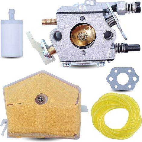 Kit de réglage carburateur pour Husqvarna 55 51 Rancher Walbro WT-170-1 WT-170 Tronçonneuse, carburateur avec filtre à air, filtre à carburant, ligne, joint, pièces de remplacement pour 503281504 (1/5)