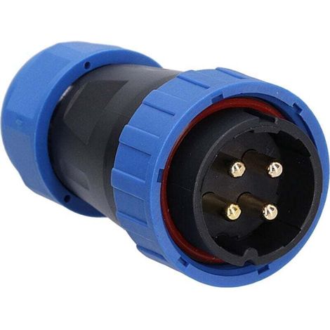 Conector cuadrado impermeable, 4 orificios, IP68, sin soldadura, pines sólidos, enchufe de alimentación de aviación, materiales auxiliares, conector de par para equipos de comunicación, LP28 250V (4 n