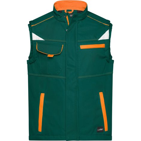 James & Nicholson Softshellweste Wind- und wasserabweisend JN852 Gr. L dark-green/orange (1/5)