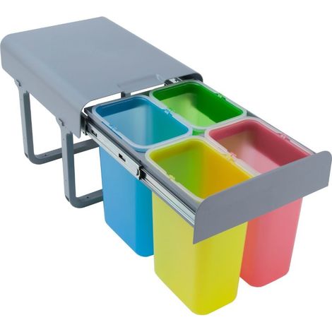 Mülltrennsystem Ekko 4 x 32 Liter, kompakt und modern