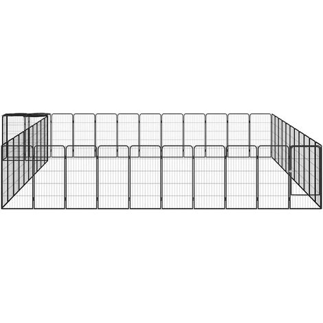 Maison Exclusive - Jaula perros 46 paneles acero recubierto polvo (1/5)