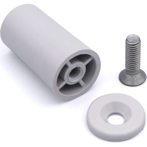 Tope para persiana enrollable ZF H139 L40 GRIS7035 redondo + arandela + tornillo L20