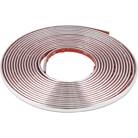 Bande Chrome Voiture 6mm5M - Baguette de Garniture Autocollante Bande Décorative et Protectrice pour Voiture et Maison (1/5)