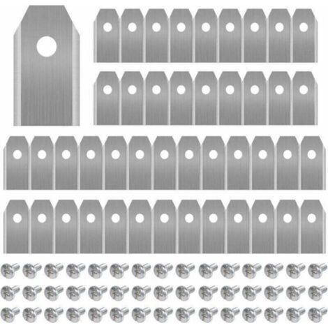 45 lames en titane pour toutes les tondeuses robotisées Husqvarn/Automower/Yardforce/Gardena (3g-0.75 mm) avec 45 vis. lames de rechange pour les modèles 105. 310. 315. 320. 420. 430x. r40i Promo