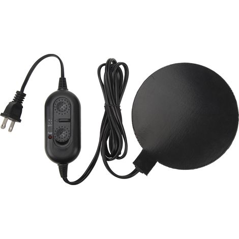 Chauffe-eau pour poules, socle chauffant silicone 2 vitesses avec régulation de température, coussin chauffant pour volaille, prise américaine 120V (1/5)