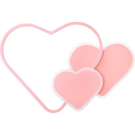 YISSALE -Outillage -Lampe de plafond en acrylique en forme de cœur, fixation au plafond, lampe LED avec télécommande, lampe de plafond en cristal en forme de cœur, lampe heart rose réglable en intensi (1/5)