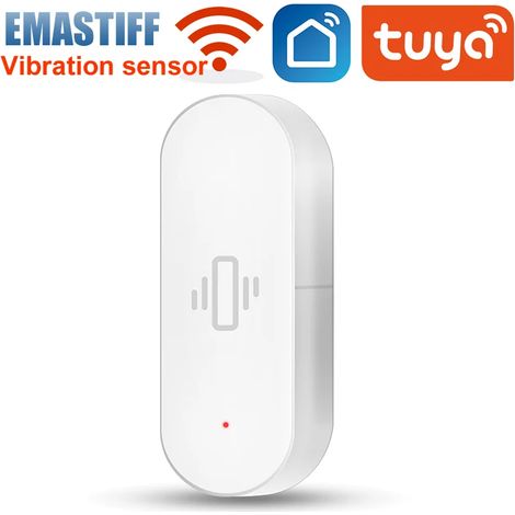 (1 unité) Capteur de vibrations intelligent WiFi, notification via application, alarme de vibration en temps réel pour le verre (1/5)