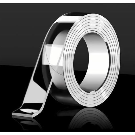 [NEVER USED] Heavy Duty Double Sided Mounting Tape, Double Adhesive Tape 2 for Walls, Strong Sticky Washable Wall Tape Strips, Clear Carpet Poster Tape for Stick-On Items.