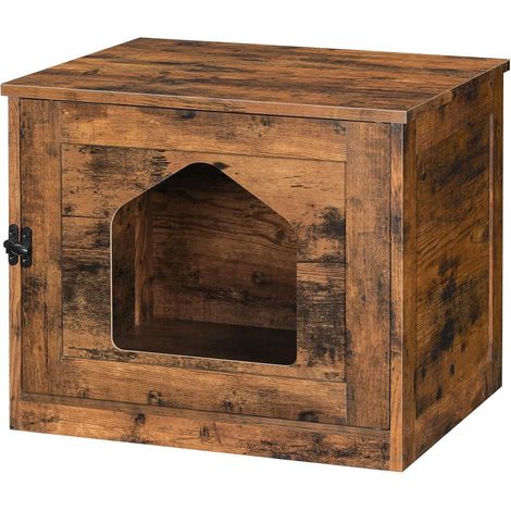Katzenhaus Katzenklo Schrank Einzeltür Katzentoilette Vintagebraun (1/5)