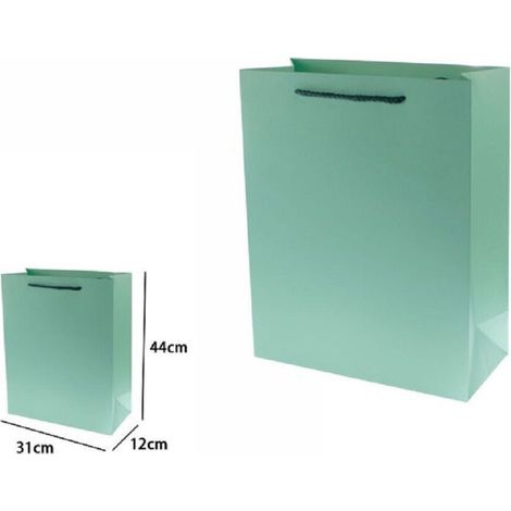 Set 3 Pz Enveloppe Sac Cadeau Sacs 44x31x12 Cm 69909 Vert Avec Manche Corde