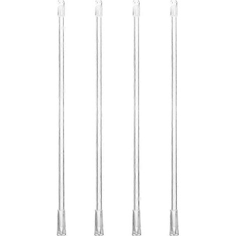 Lot de 4 tiges d'inclinaison en fibre de verre pour stores verticaux, avec crochet.-56.00X1.50X1.50CM