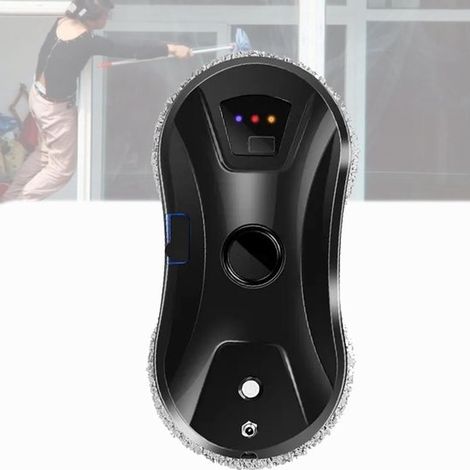 Robot limpiacristales con tecnología ultrasónica,5600 Pa,aspiradora de ventanas,con control remoto,negro (1/5)