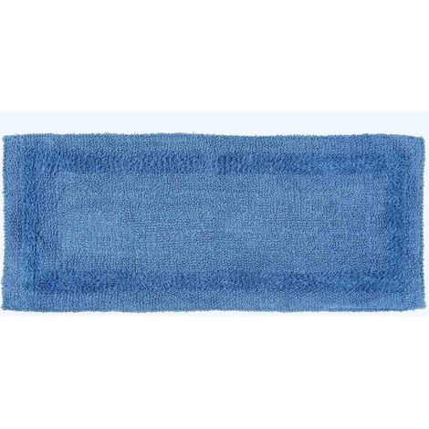 HOMESCAPES Tapis de bain long en coton, 40 x 100 cm – Bleu cobalt