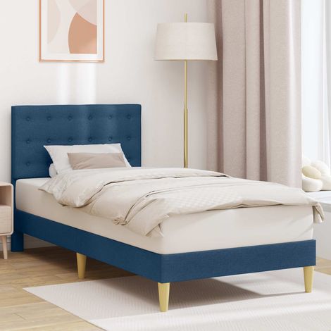 Struttura del letto con testiera Blu 80 x 200 cm Tessuto vidaXL (1/5)