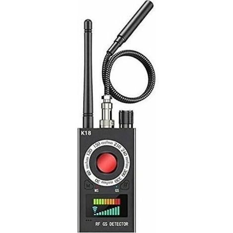 Wireless RF anti-spy detector for hidden cameras, laser lenses, GSM, listening devices, radar, frequency detectors, locators, scanners, and wireless alarms. (1/5)