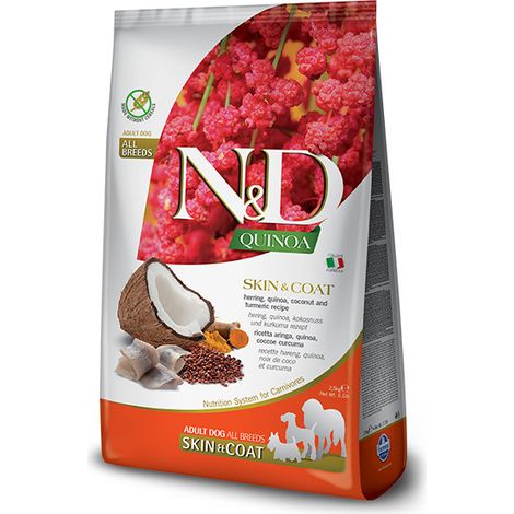 Farmina Dog N&D Quinoa Skin&Coat All Breed Aringhe - Farmina Dog N&D Quinoa Skin&Coat All Breed Aringhe - Sacco Da 7 Kg