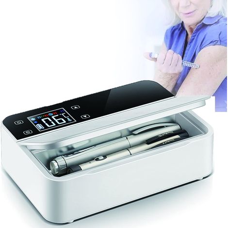 Mini refrigerador para insulina, mini refrigerador médico, mini refrigerador eléctrico portátil para insulina, medicamentos y enfriador de insulina para viajes, 1 batería
