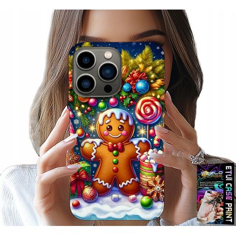 Custodia per iPhone 15 PRO - motivi di pan di zenzero, caramelle, Natale + vetro (1/5)