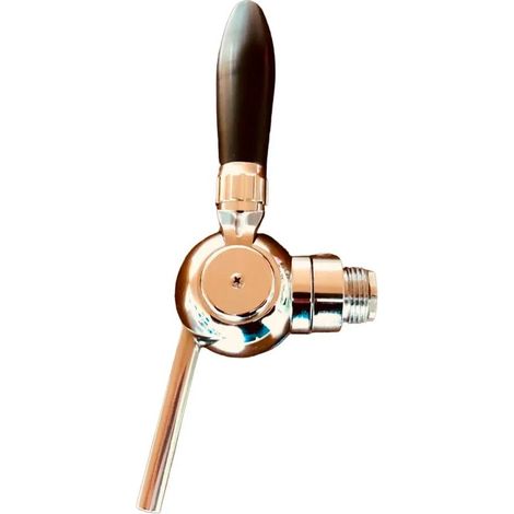 Robinet à bière Cosmo, compensateur chromé avec raccord acier 5/8" - 1/2", longueur de filetage 35 mm, robuste et durable pour bars et restaurants
