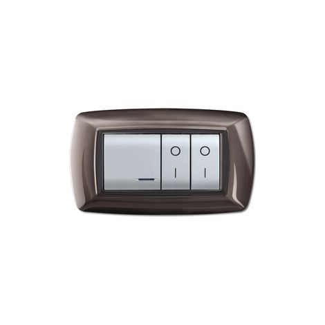 PLACCA LIFE LIVING PLAST ACCIAIO SATINATO 4P- 1,0 pz