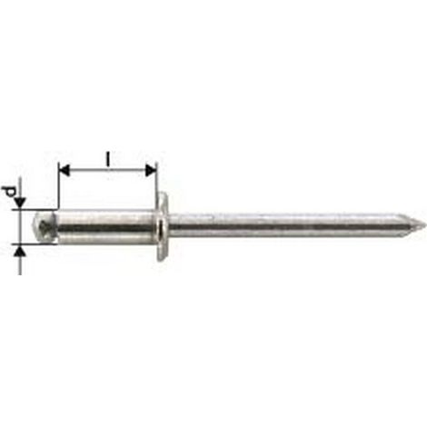 Remache ciego Acero Inoxidable A2 cabeza semi-abombada 4,8x12mm Gesipa (por 1000)