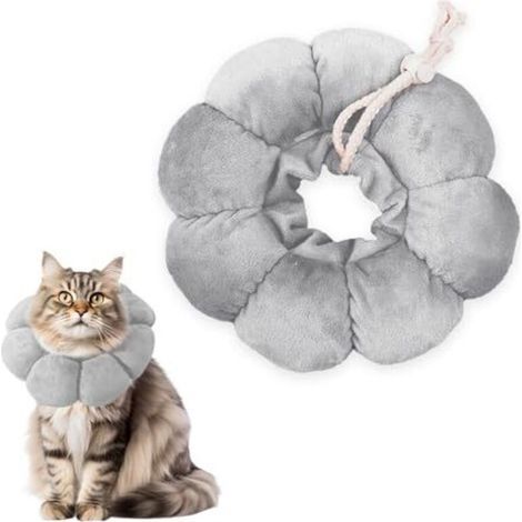 Collerette Chat Anti Lechage Souple,Confortable Collerette Chat Anti Grattage Tête,Collier de Récupération Chats,Post Operatoire Collerettes Chien Anti Morsure,Collier de Protection Chats (1/4)