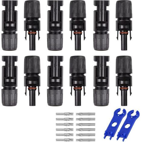 Paar MC4 Stecker/Buchse Doppelringe Wasserdichte Dichtung Solarpanel Kabelverbinder