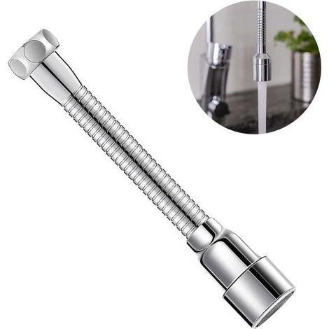 Extension de Robinet Réglable avec Bec Rotatif à 360°,Économiseur d'Eau pour Cuisines, Salles de Bain,Longueur Extensible (1/4)