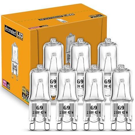 Set mit 10 dimmbaren Halogenlampen G9 28 W/40 W, 370 Lumen, Energieklasse C (1/5)