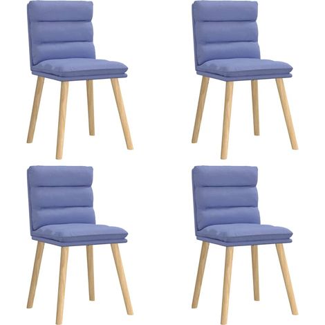 Maison Exclusive - Esszimmerstühle 4 Stk. Jeansblau Stoff