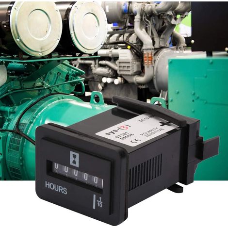 Compteur d'heures à quartz pour moteur 99999,9, minuterie (1/4)