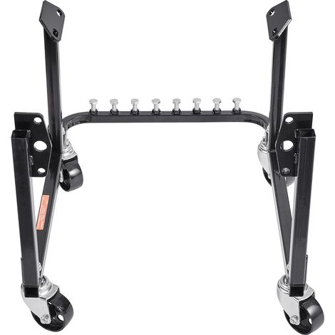 Mophorn Supporto Motore a U, Sollevatore Motore con Capacità di Carico di 340 kg, Struttura in Acciaio Resistente con 4 Ruote Girevoli e 4 Punti di Fissaggio