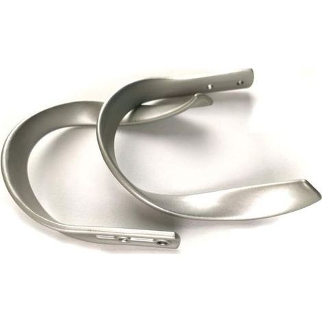 2 pièces de retenue de rideau de fenêtre en alliage d'aluminium de retenue de rideau de rideau décoratif (argent) (1/3)