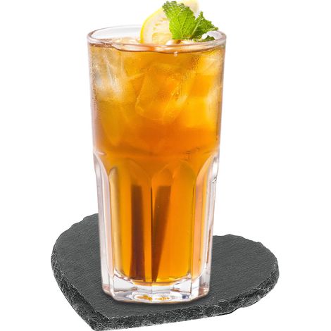 Sous-verre isolant en ardoise carrée naturelle, sous-verre en roche, schiste à whisky. (1/5)