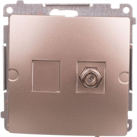 Simon Basic Single F-Type Antennenbuchse satiniert BMAF1.01/29