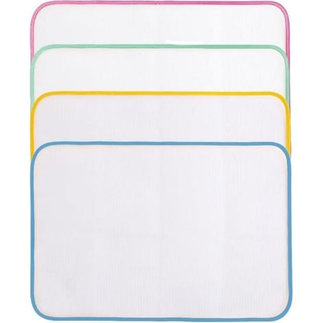 4 Pezzi Rete da Stiro, Panno per Stirare, Panno Protettivo per Stirare Tessuto in Maglia, Tappetino da Stiro Resistente al Calore, Colore Casuale (1/4)