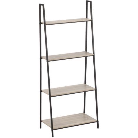 SCAFFALE ORGANIZER IN METALLO E LEGNO cm 60 x 35 x H 148 - 4 ripiani